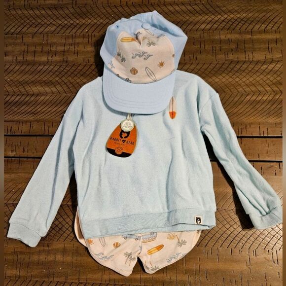 Rabbit + Bear Other - Organic boy outfit
